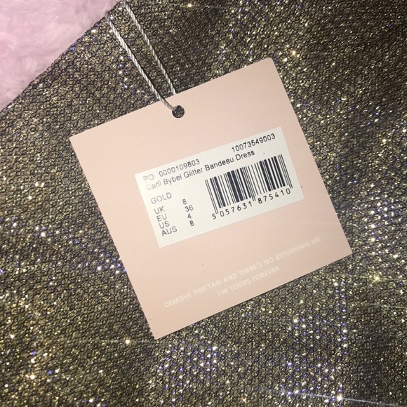 Missguided Carli Bybel - gold bodycon dress !!! - Picture 4 of 4